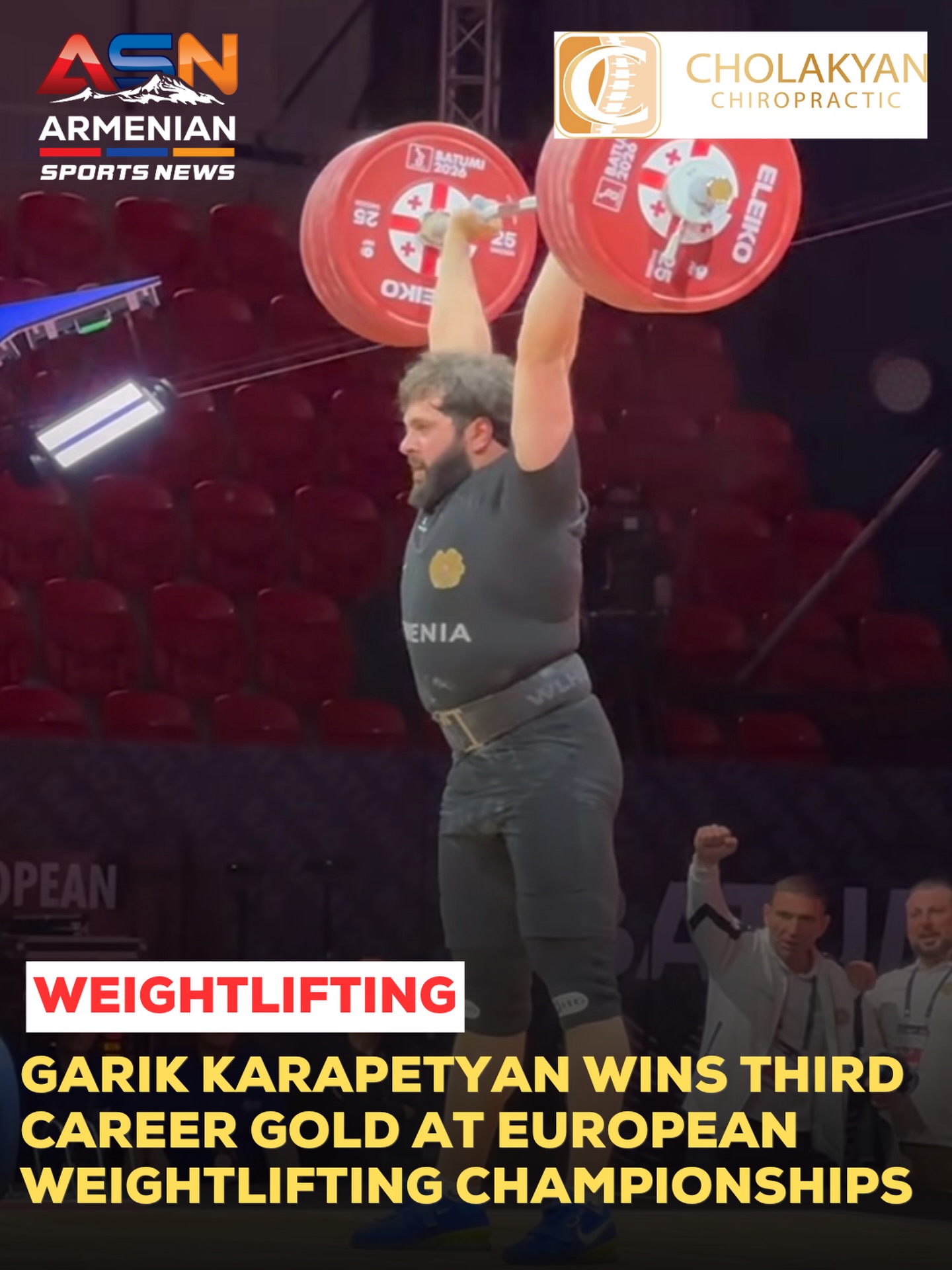 Armenian Star Garik Karapetyan Wins Gold at 2026 European Weightlifting Championships