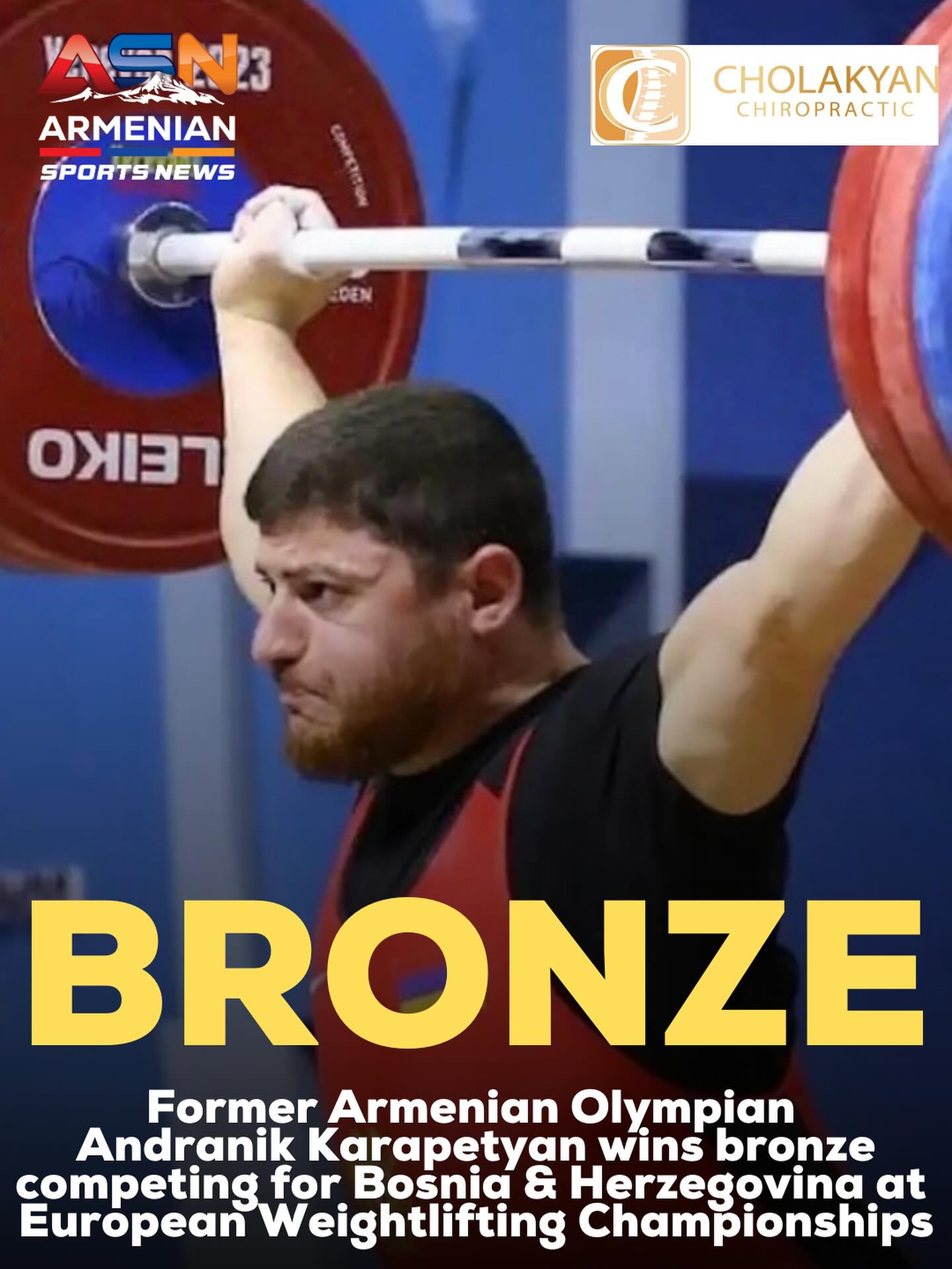Andranik Karapetyan Claims Bronze at European Weightlifting Championships