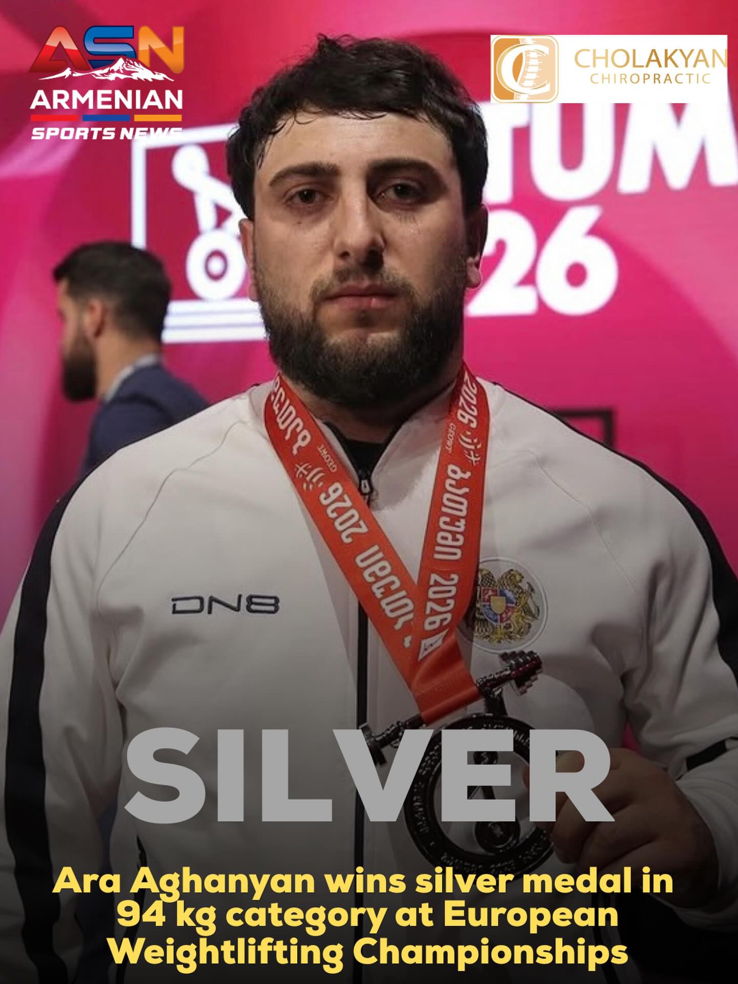 Ara Aghhanyan Secures Silver Medal at European Weightlifting Championships