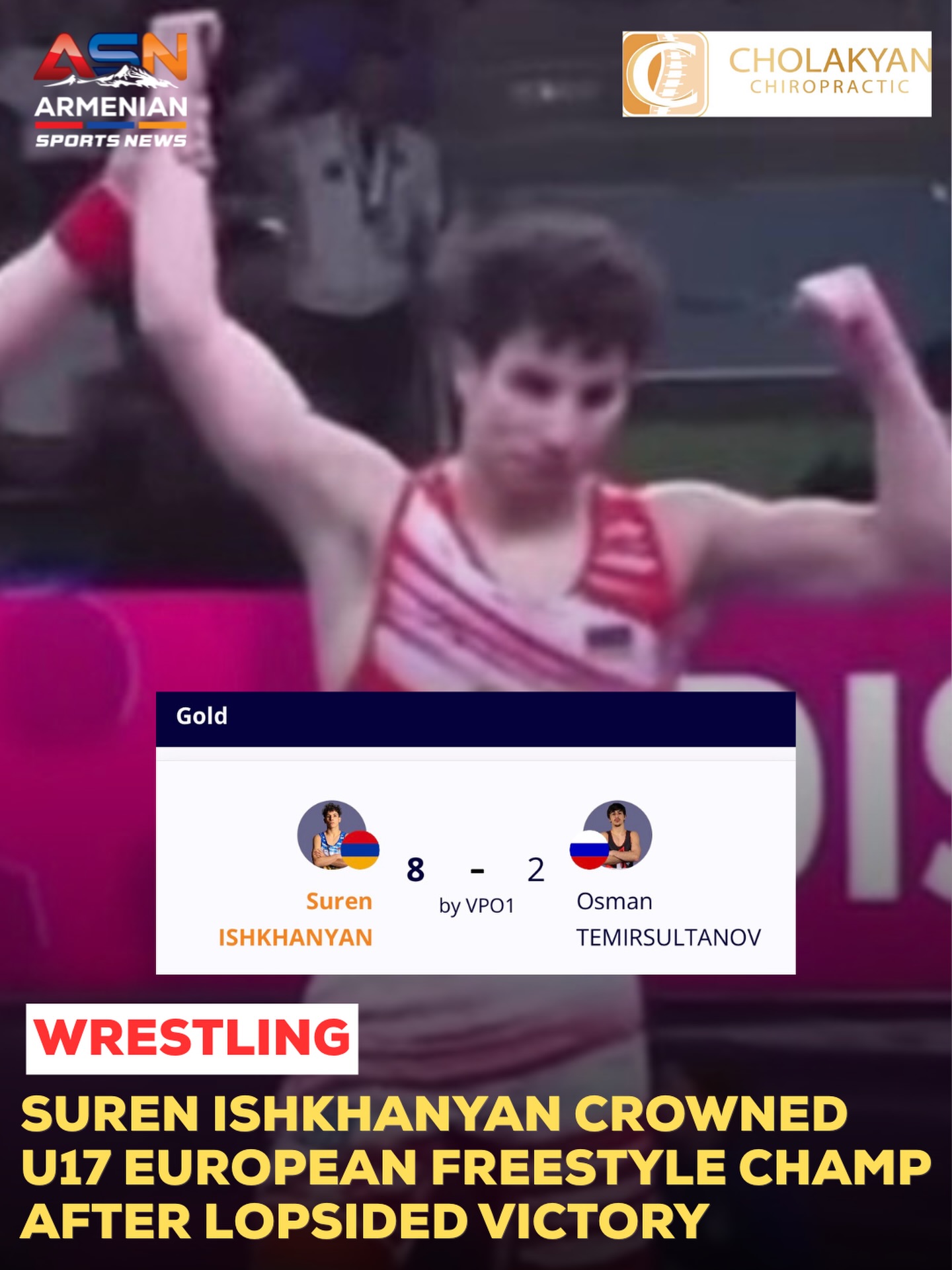 Suren Ishkhanyan Claims Gold at U17 European Wrestling Championships