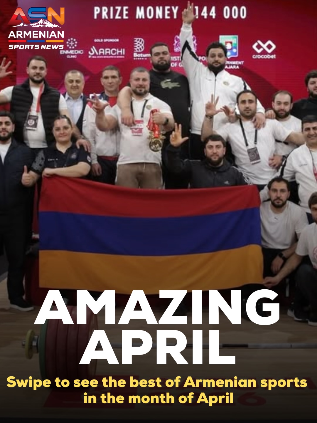 April Shines for Armenian Sports with Multiple Gold Medals and Honors