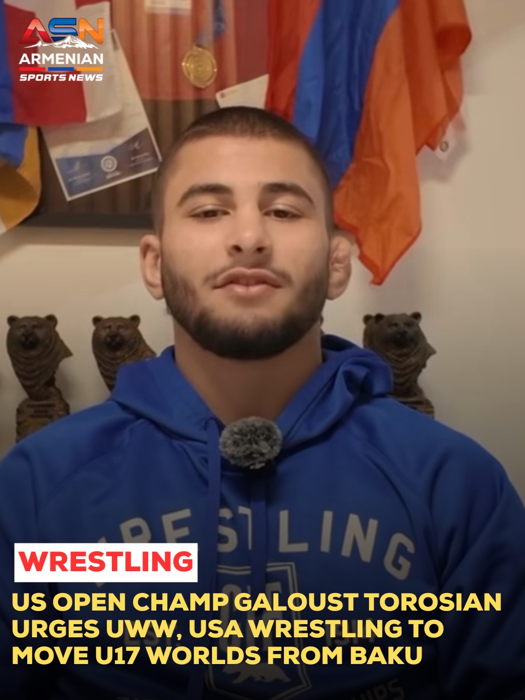 U.S. Wrestler Galoust Torosian Calls for Review of 2026 Championship Host City Due to Safety Concerns