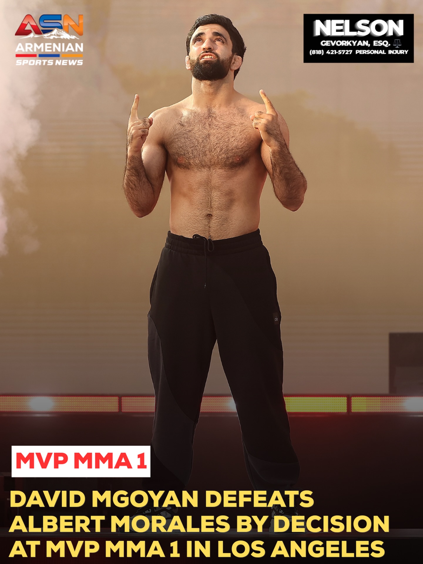 David Mgoyan Claims Victory at MVP MMA 1 in Los Angeles