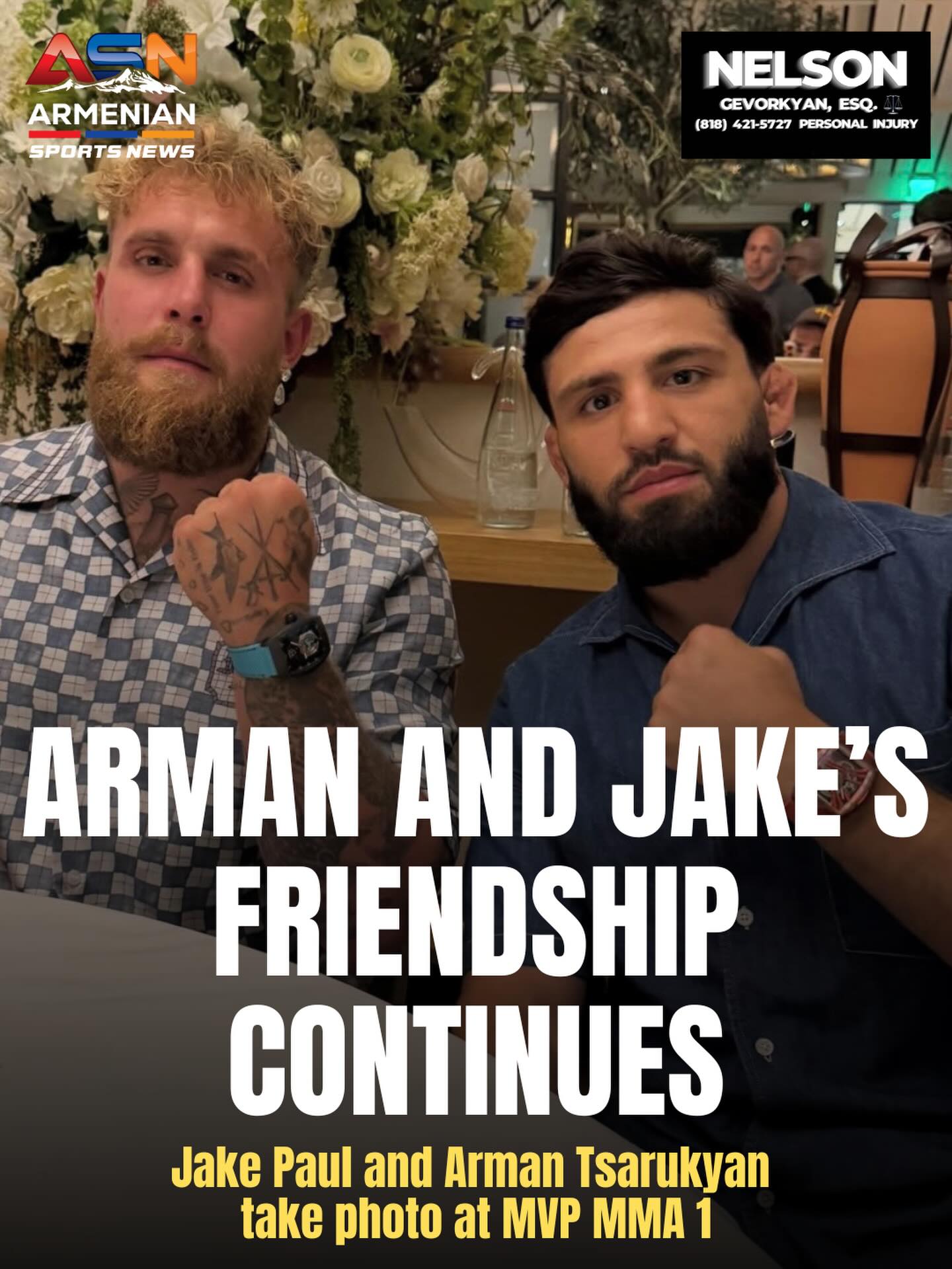 Arman Tsarukyan and Jake Paul Maintain Friendship After Yerevan Trip