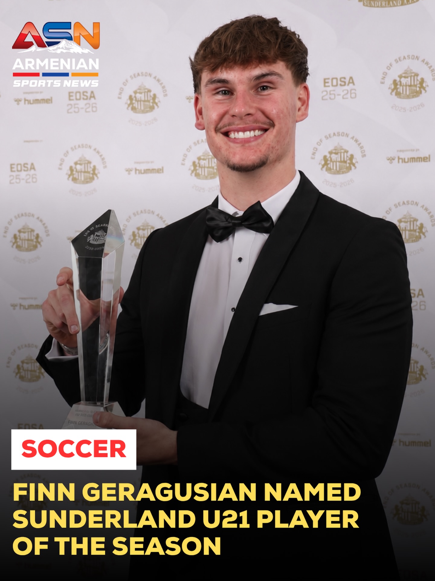 Finn Geragusian Shines as Sunderland’s U-21 Player of the Season