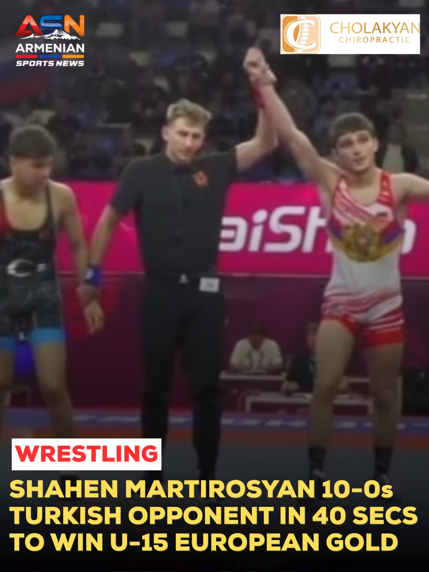 Shahen Martirosyan Crowned U15 European Champion After Dominant Performance
