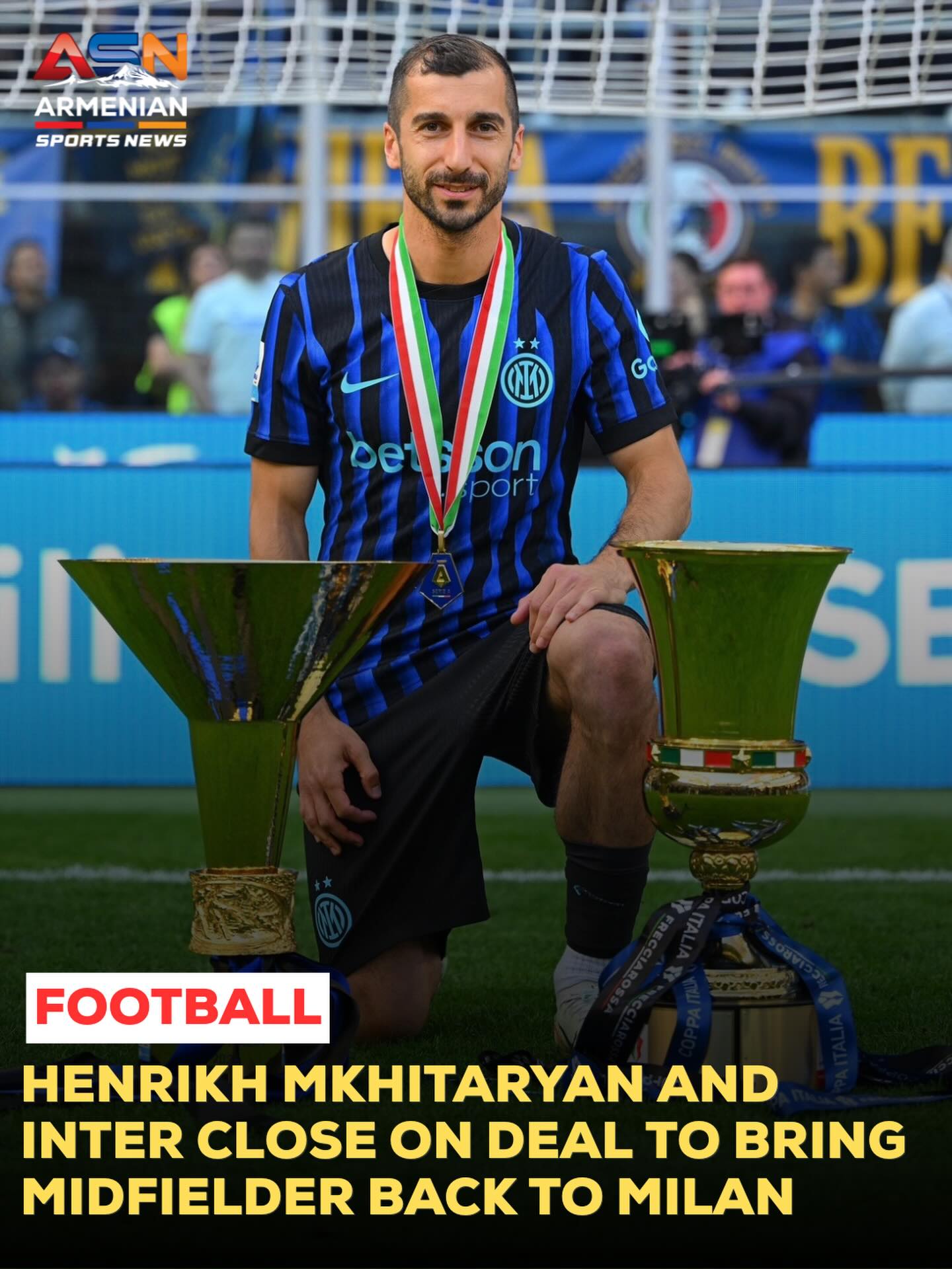 Henrikh Mkhitaryan Set to Extend Stay with Inter Milan for Another Season