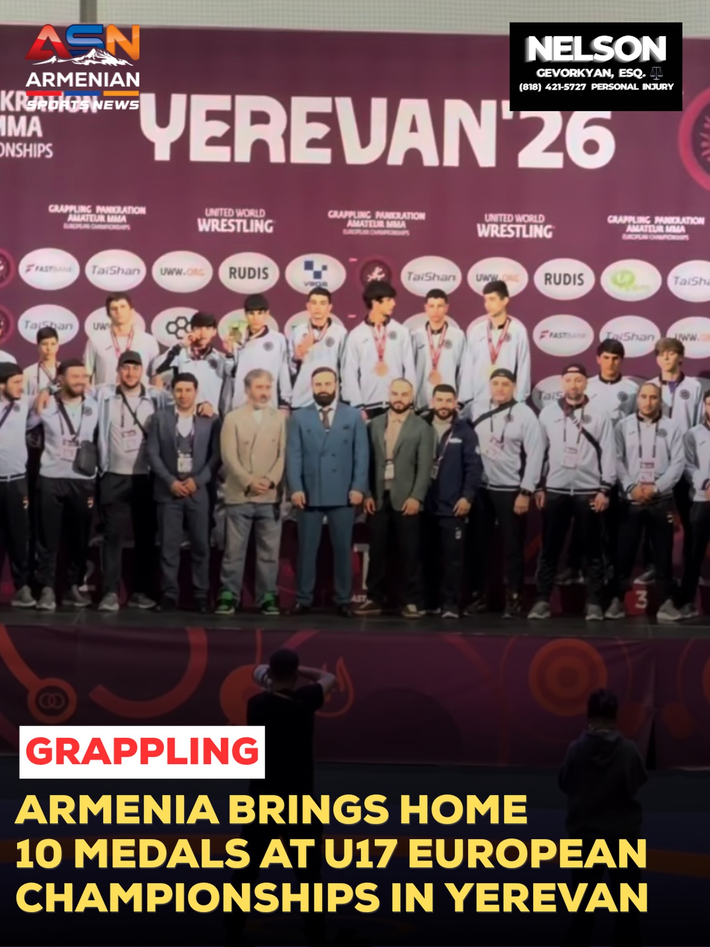Armenia’s U17 Grappling Team Shines with 10 Medals at European Championships