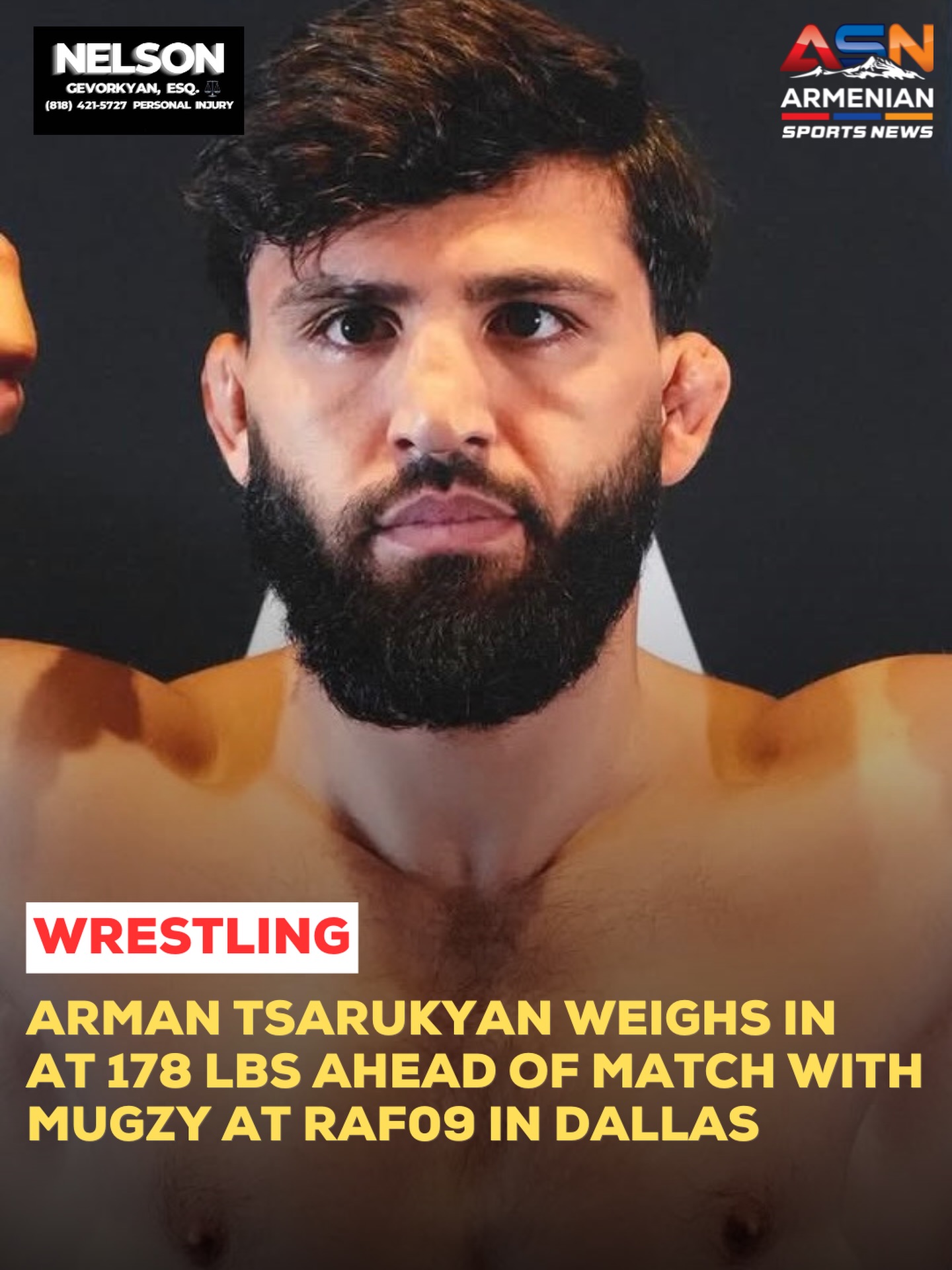 Arman Tsarukyan and Mugzy Set for Showdown at RAF09 After Successful Weigh-Ins