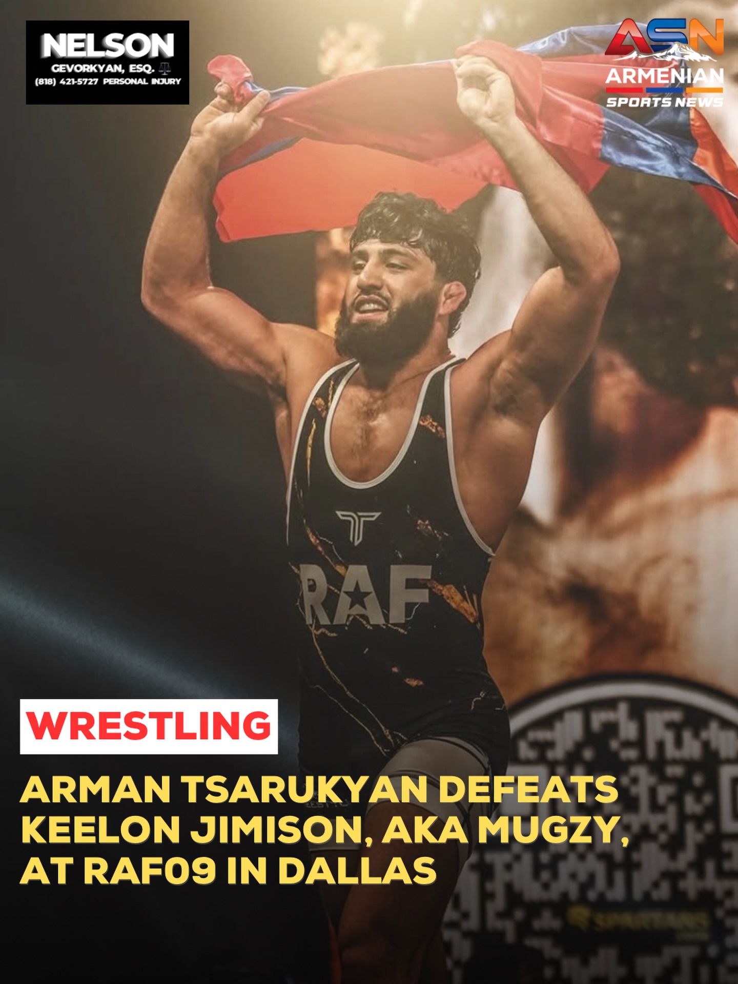 Arman Tsarukyan Dominates Mugzy with 16-5 Victory at RAF09