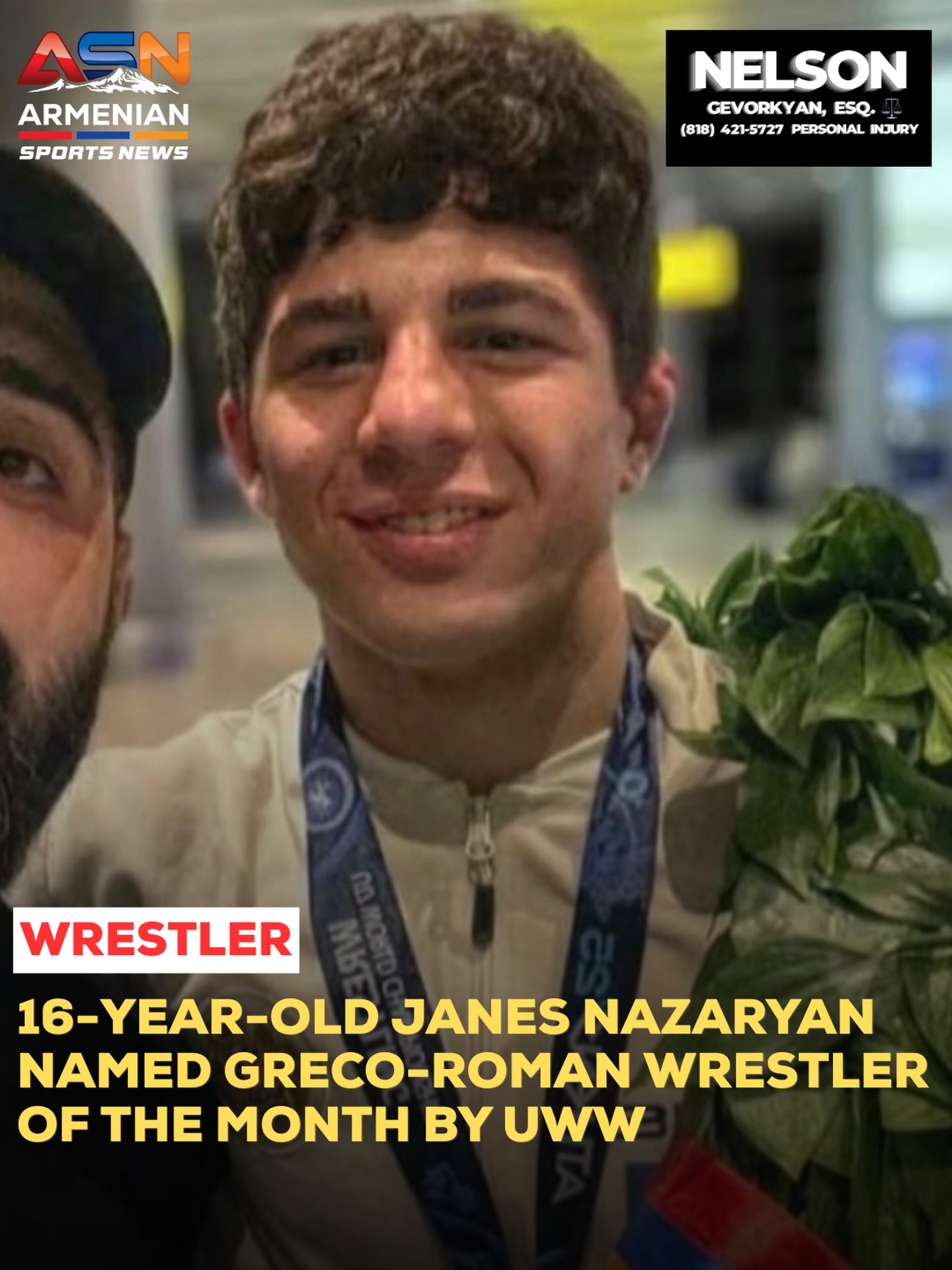 Janes Nazaryan Named Greco-Roman Wrestler of the Month by United World Wrestling