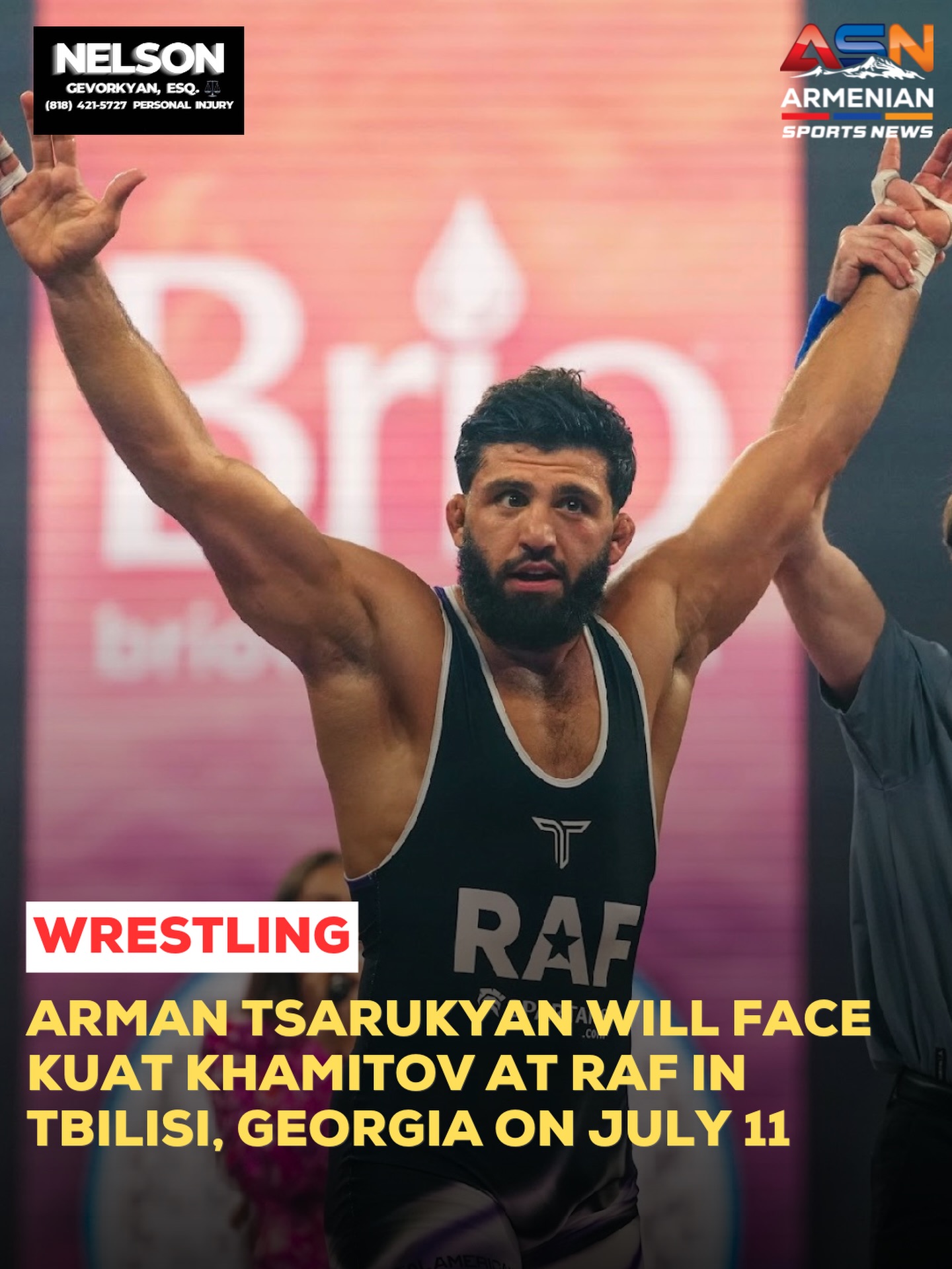 Arman Tsarukyan to Compete in First International Real American Freestyle Event in Georgia