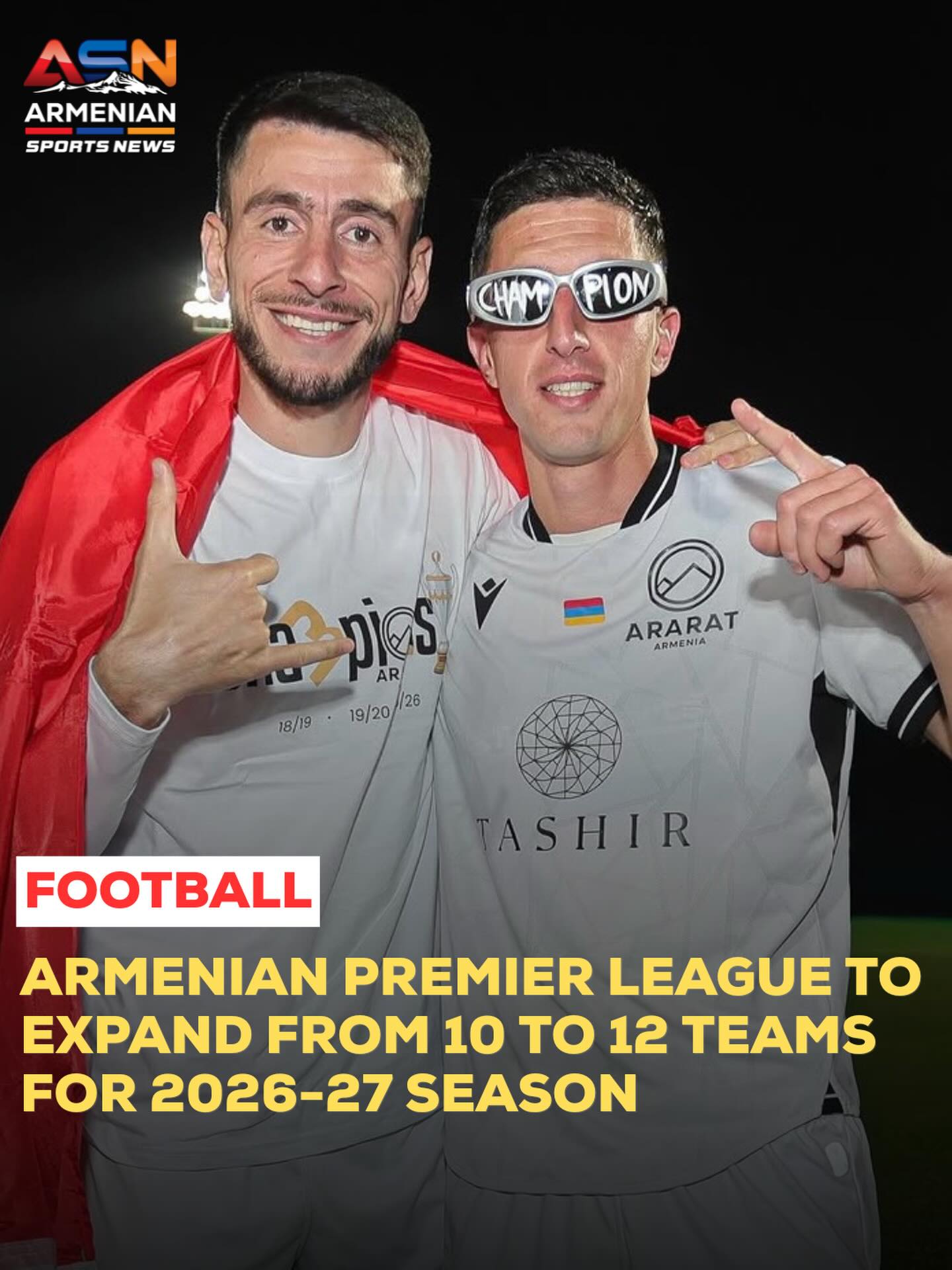 Armenian Premier League Expands to 12 Teams for 2026-27 Season