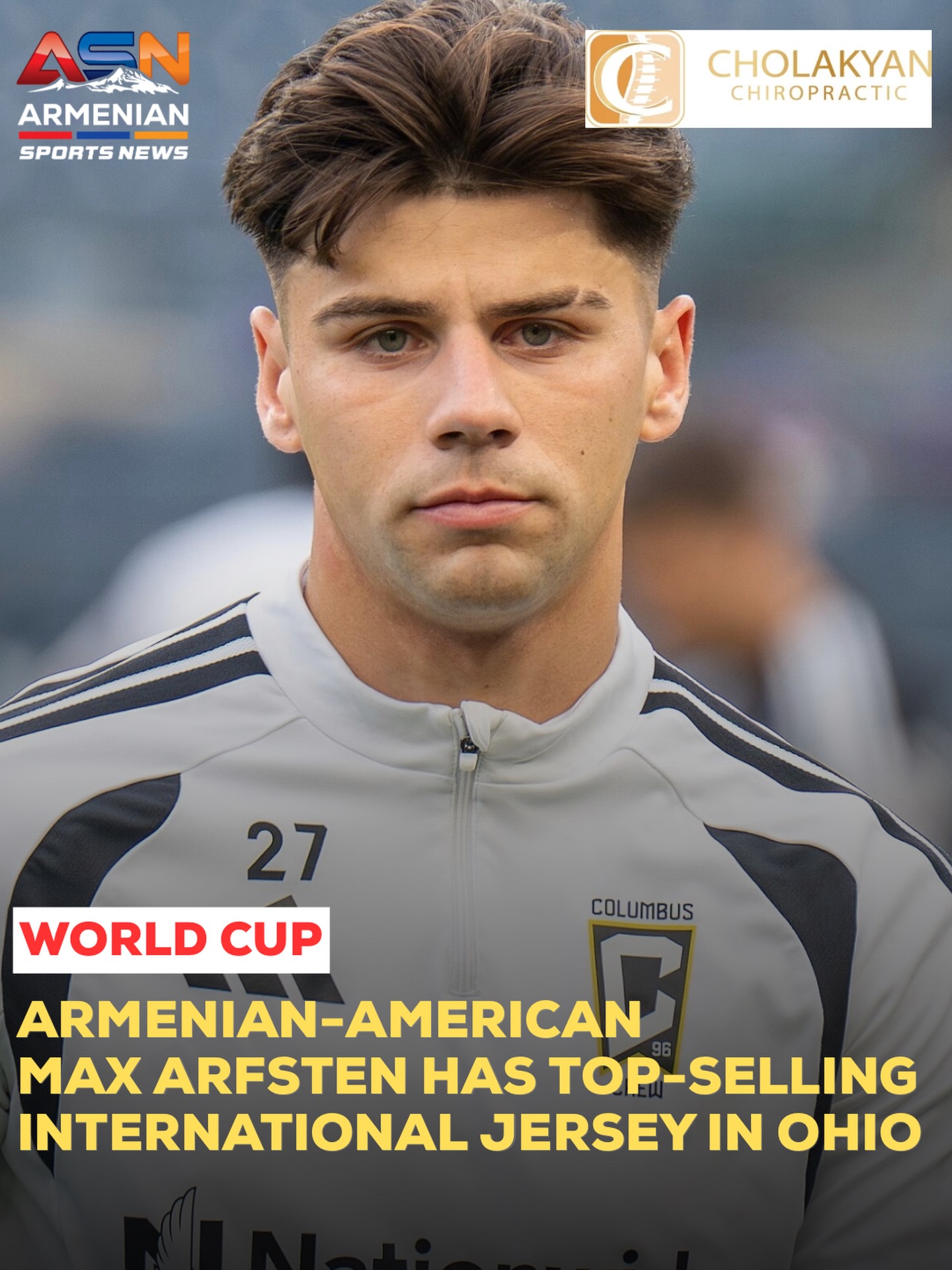 Columbus Crew Star Max Arfsten Tops Jersey Sales in Ohio
