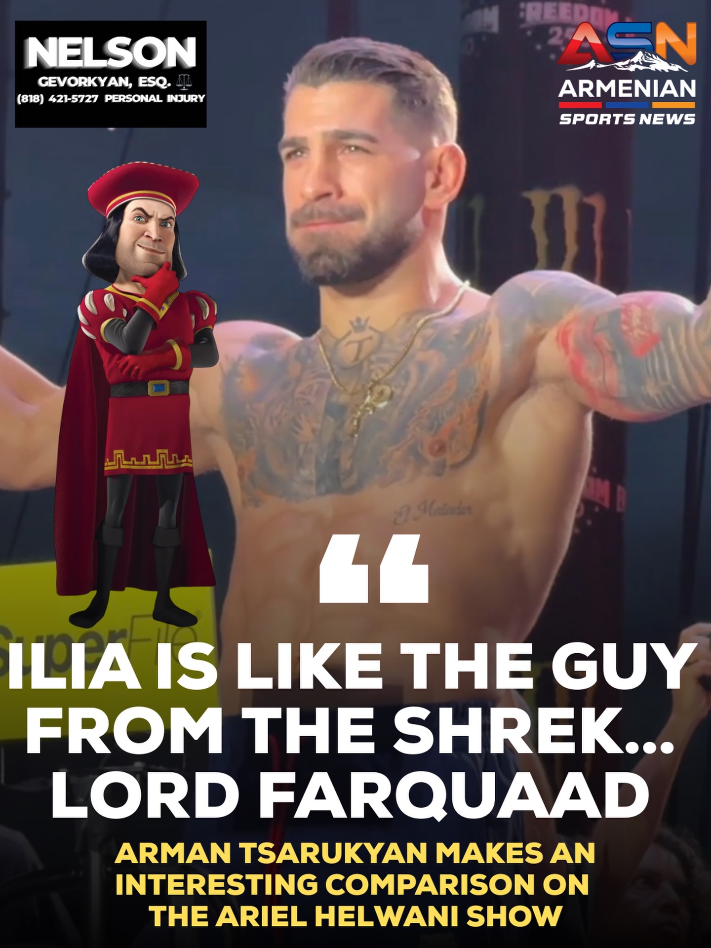 Arman Tsarukyan Lightens the Mood with Humorous Lord Farquaad Comparison Following Topuria’s Loss