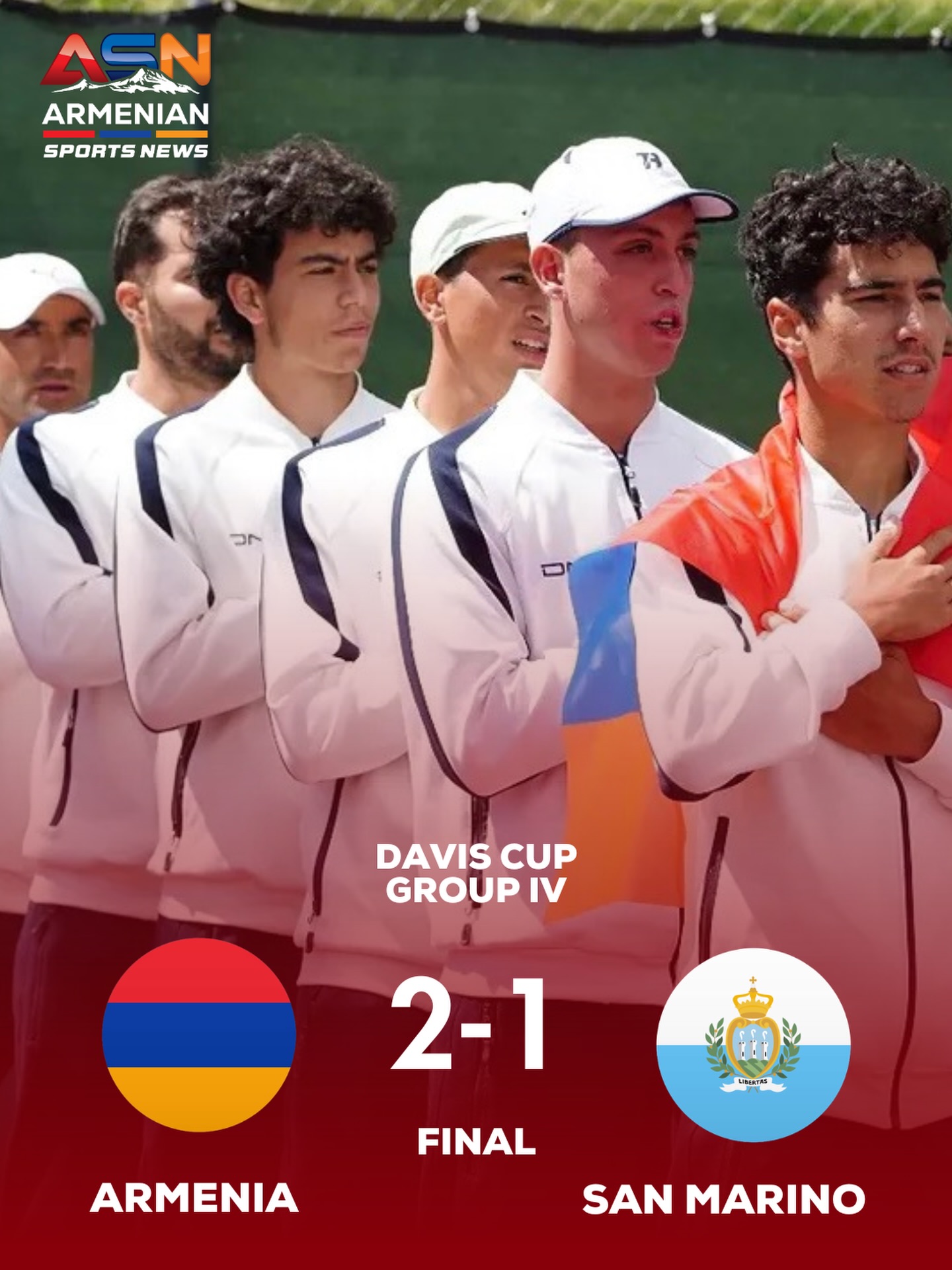 Armenian Tennis Team Triumphs Over San Marino in Davis Cup Match