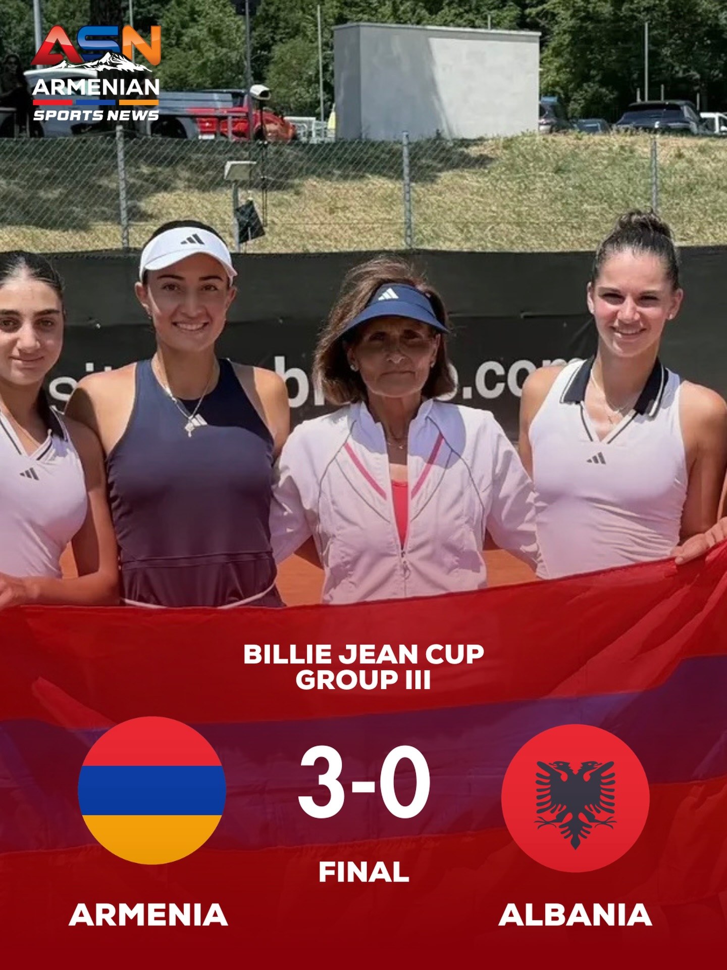 Armenian Women’s Tennis Team Dominates Albania in Billie Jean King Cup