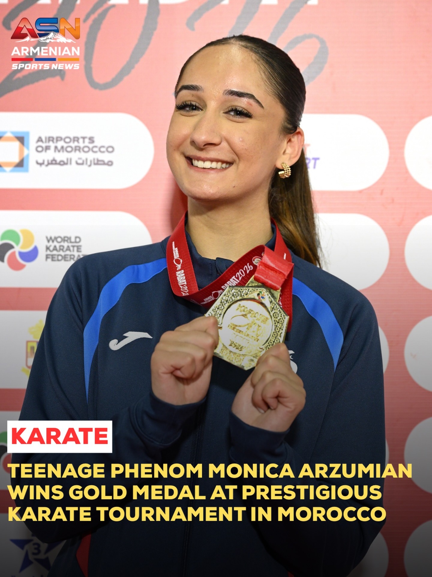 Monica Arzumian Crowned Karate 1 Premier League Champion in Morocco
