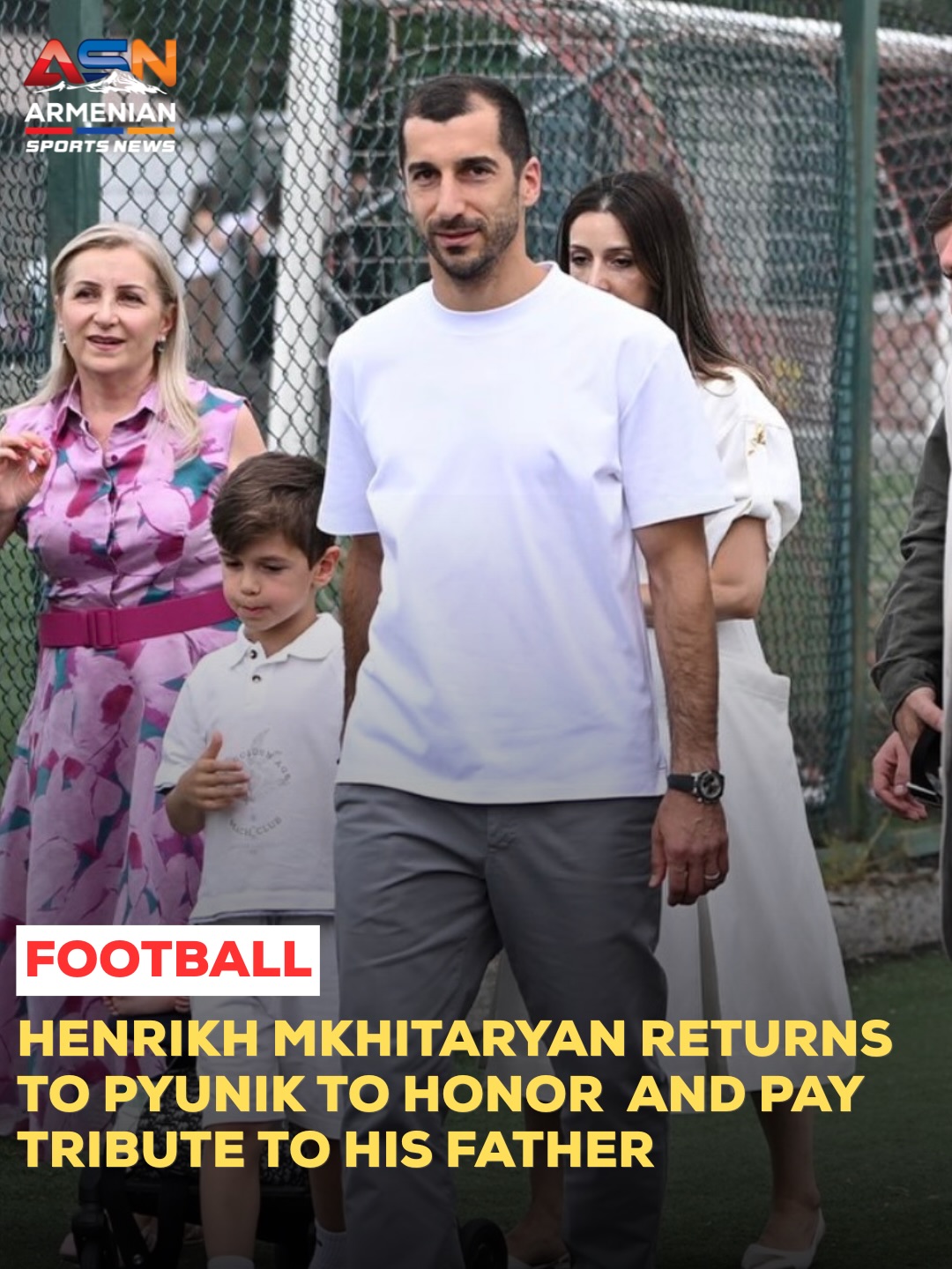 Henrikh Mkhitaryan and FC Pyunik Honor Football Legend Hamlet Mkhitaryan
