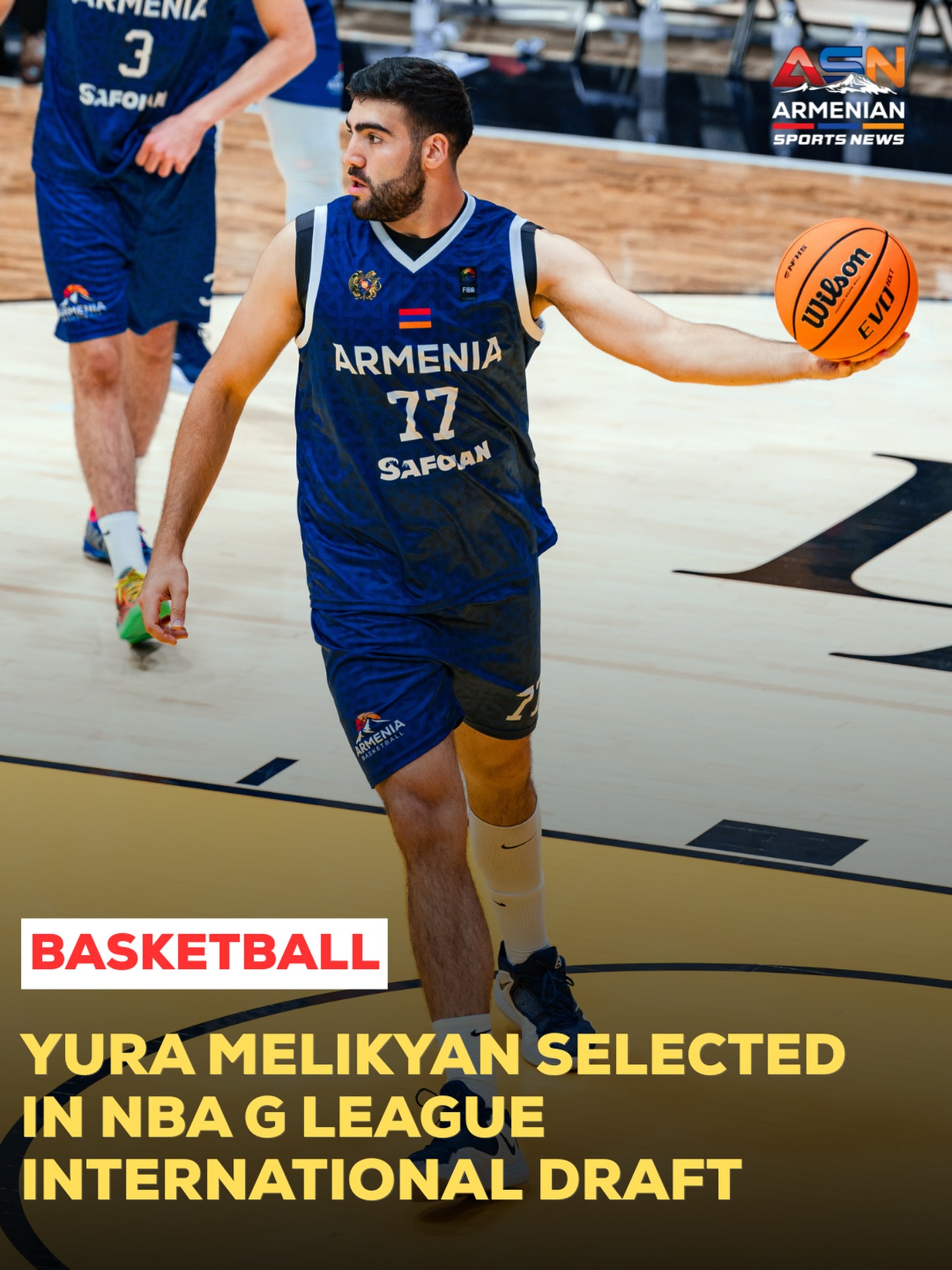 Armenian Basketball Star Yura Melikyan Selected in NBA G League International Draft