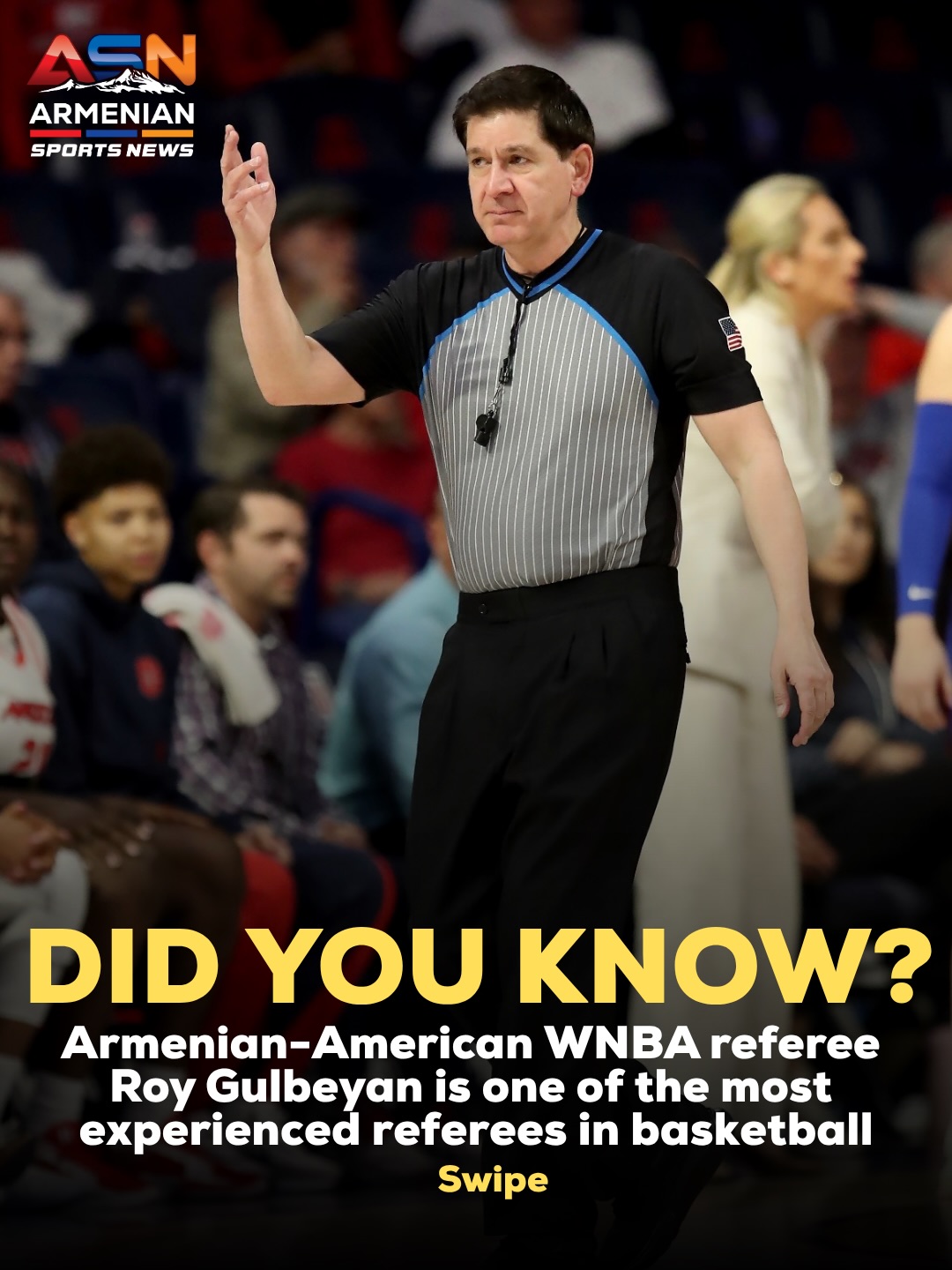 WNBA referee Roy Gulbeyan works 29th season, still wearing No. 42