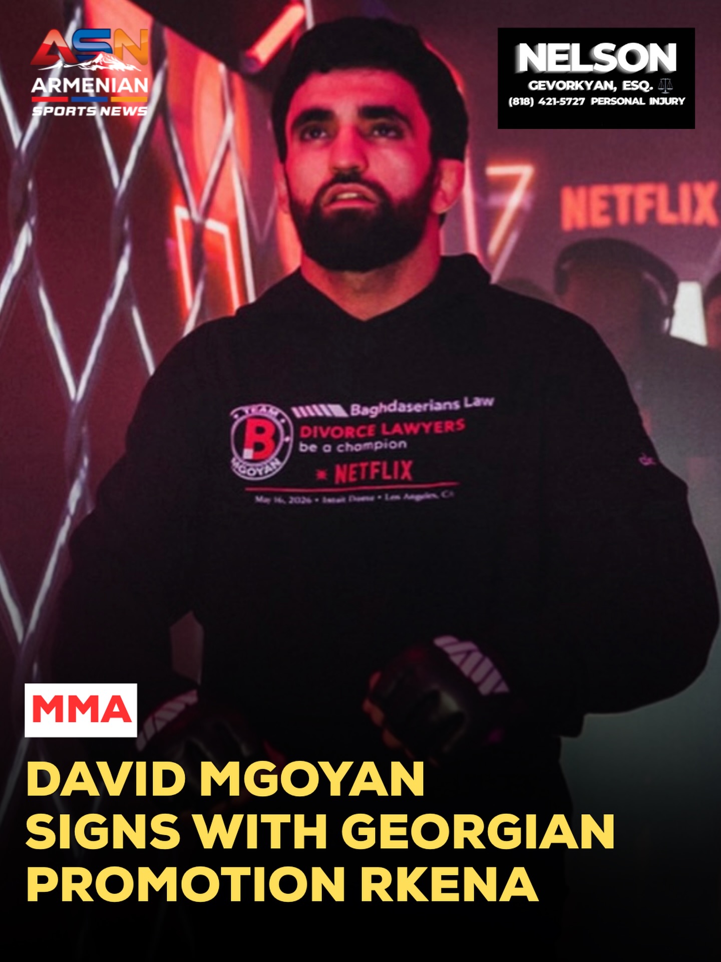 David Mgoyan Signs with RKENA, Marking a New Chapter in His MMA Career