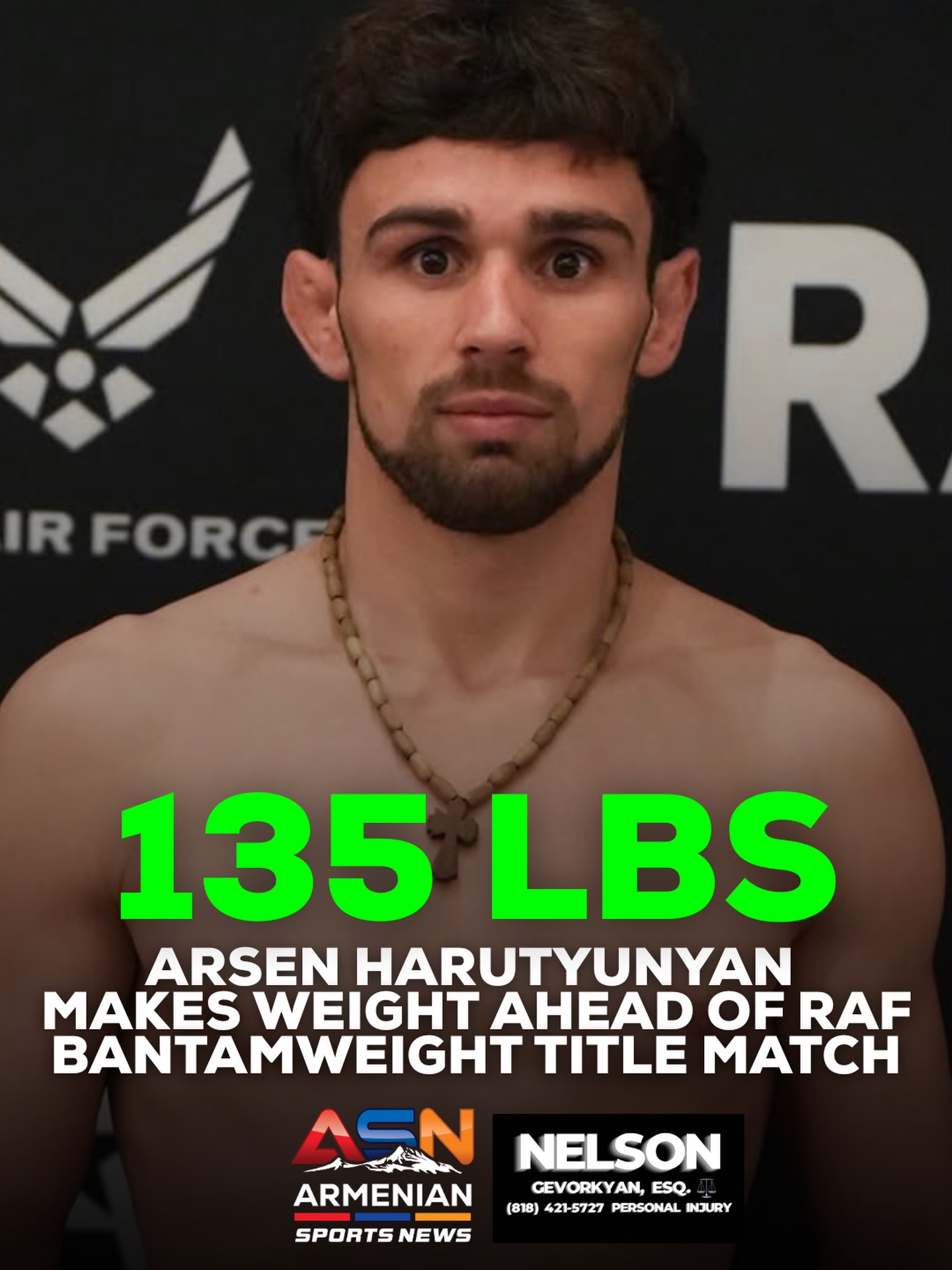 Arsen Harutyunyan Ready for RAF Championship Showdown After Successful Weigh-In