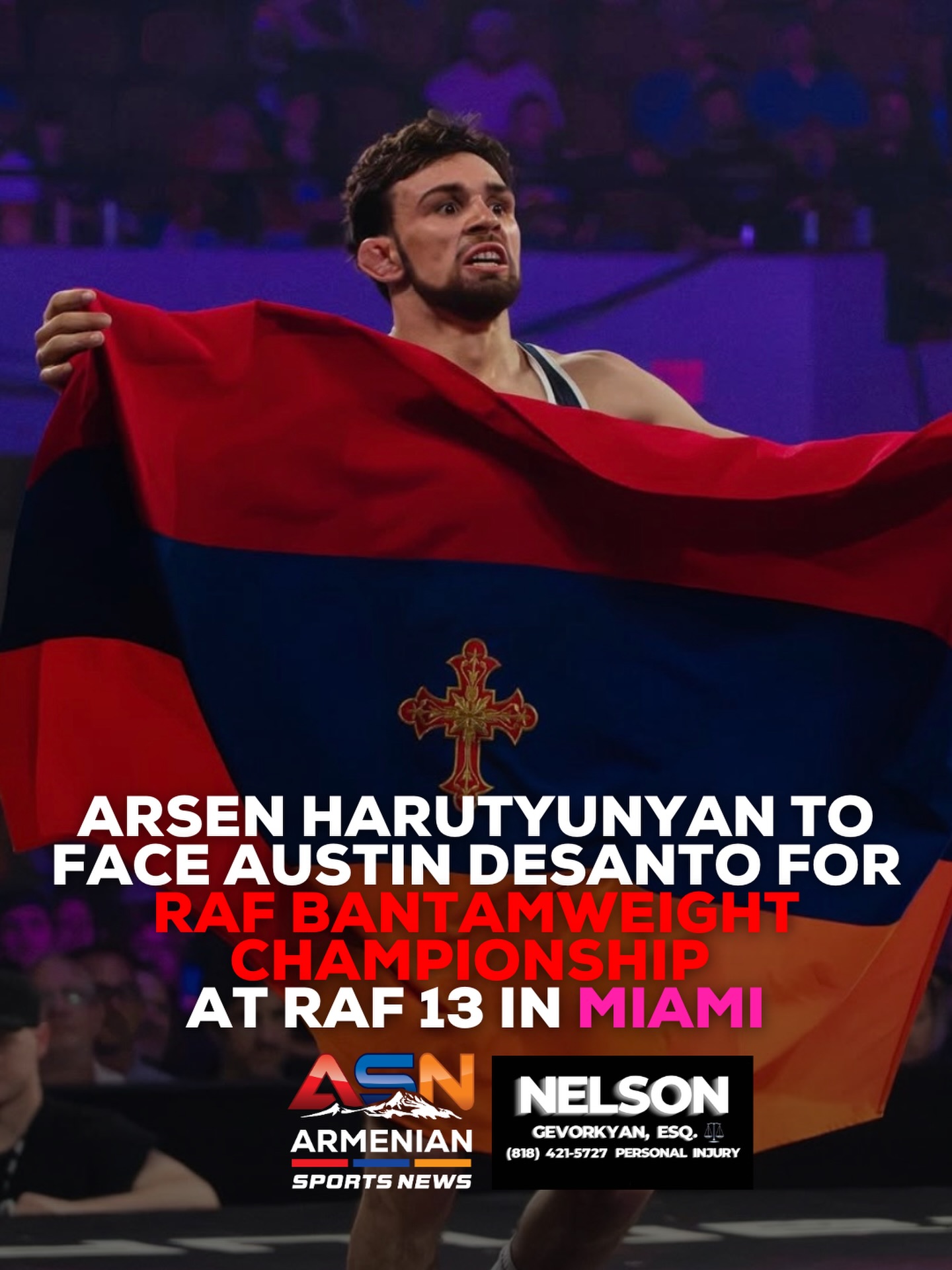 Arsen Harutyunyan to Challenge for RAF Bantamweight Championship Against Austin DeSanto