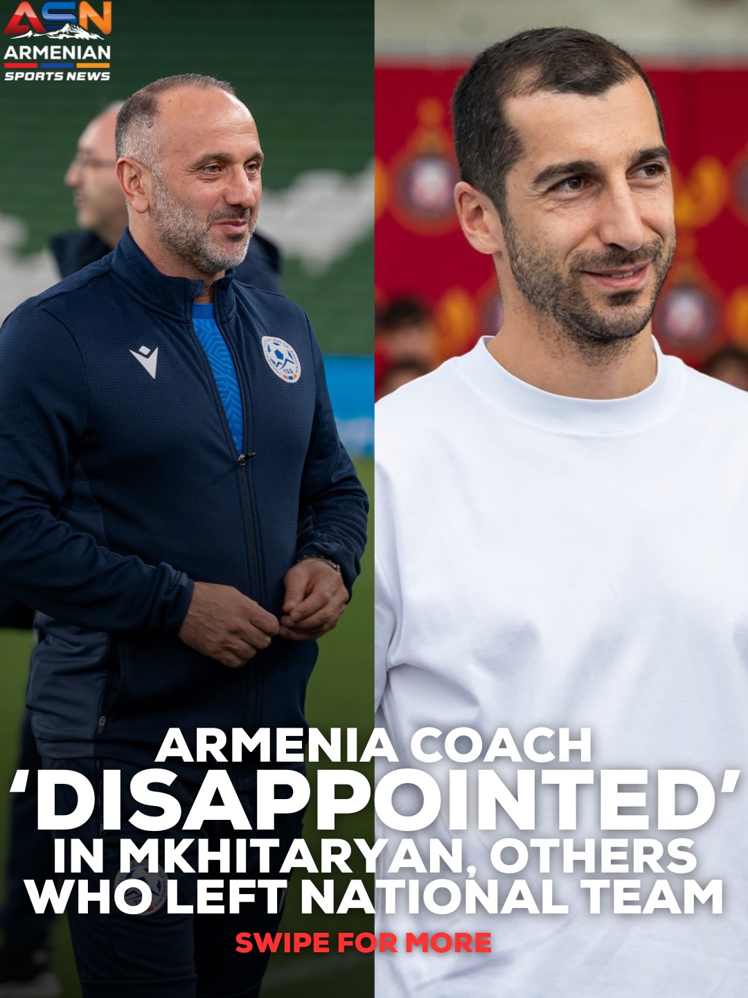 Armenia Coach Melikyan Criticizes Players for Not Representing National Team