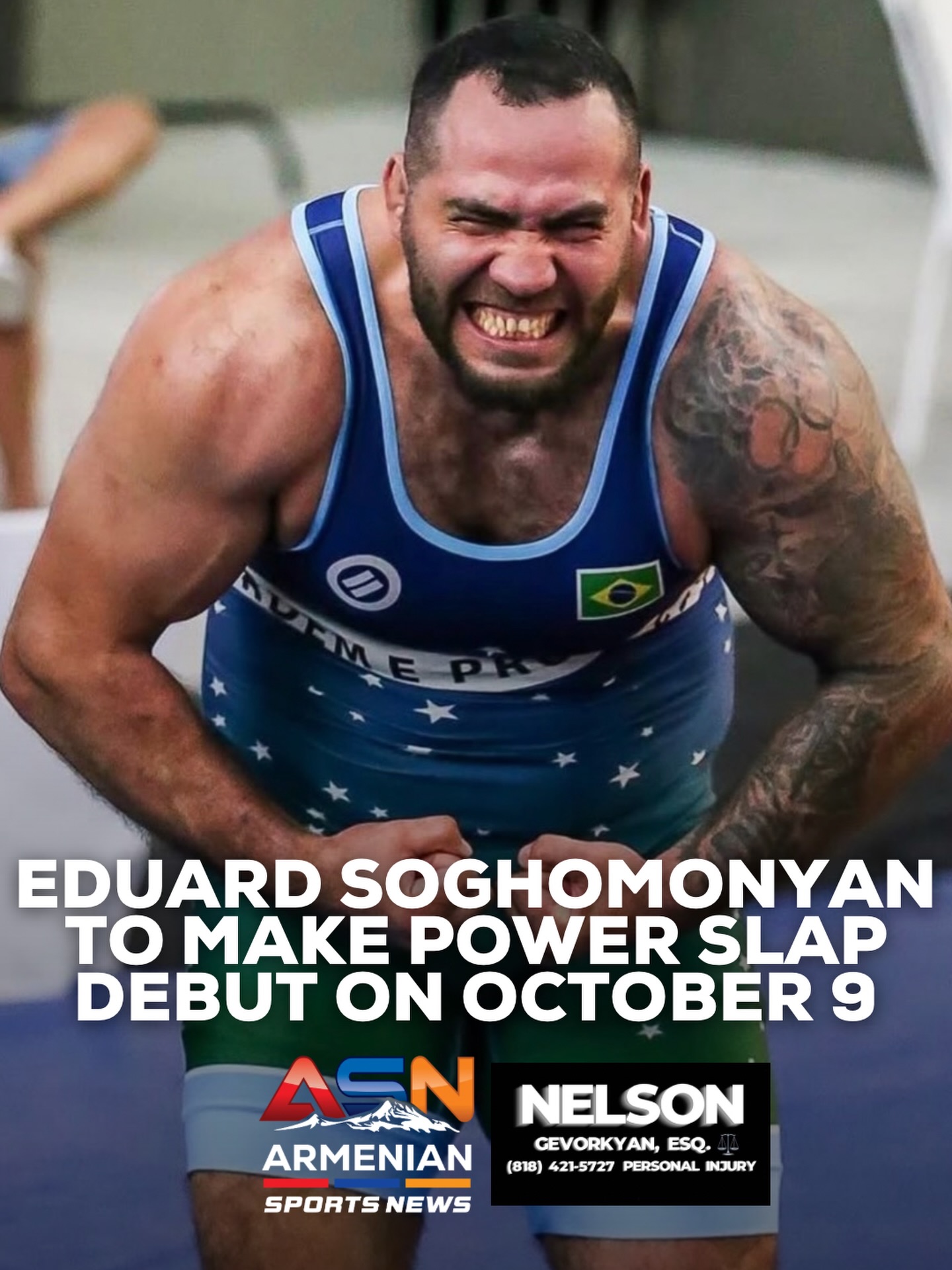 From Olympic Wrestling to Power Slap: Eduard Soghomonyan Set for Debut