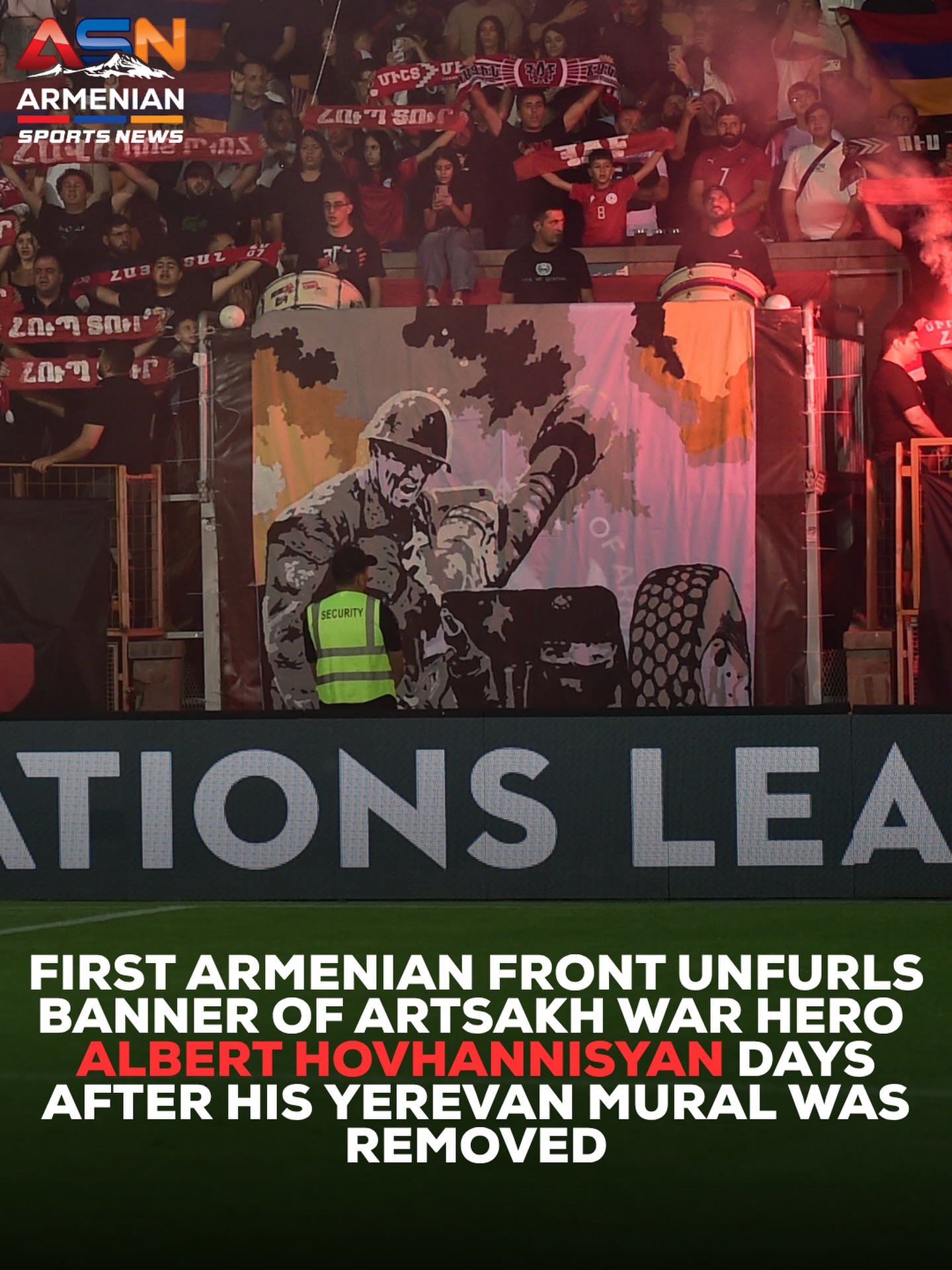 Tribute to Albert Hovhannisyan During UEFA Match in Yerevan