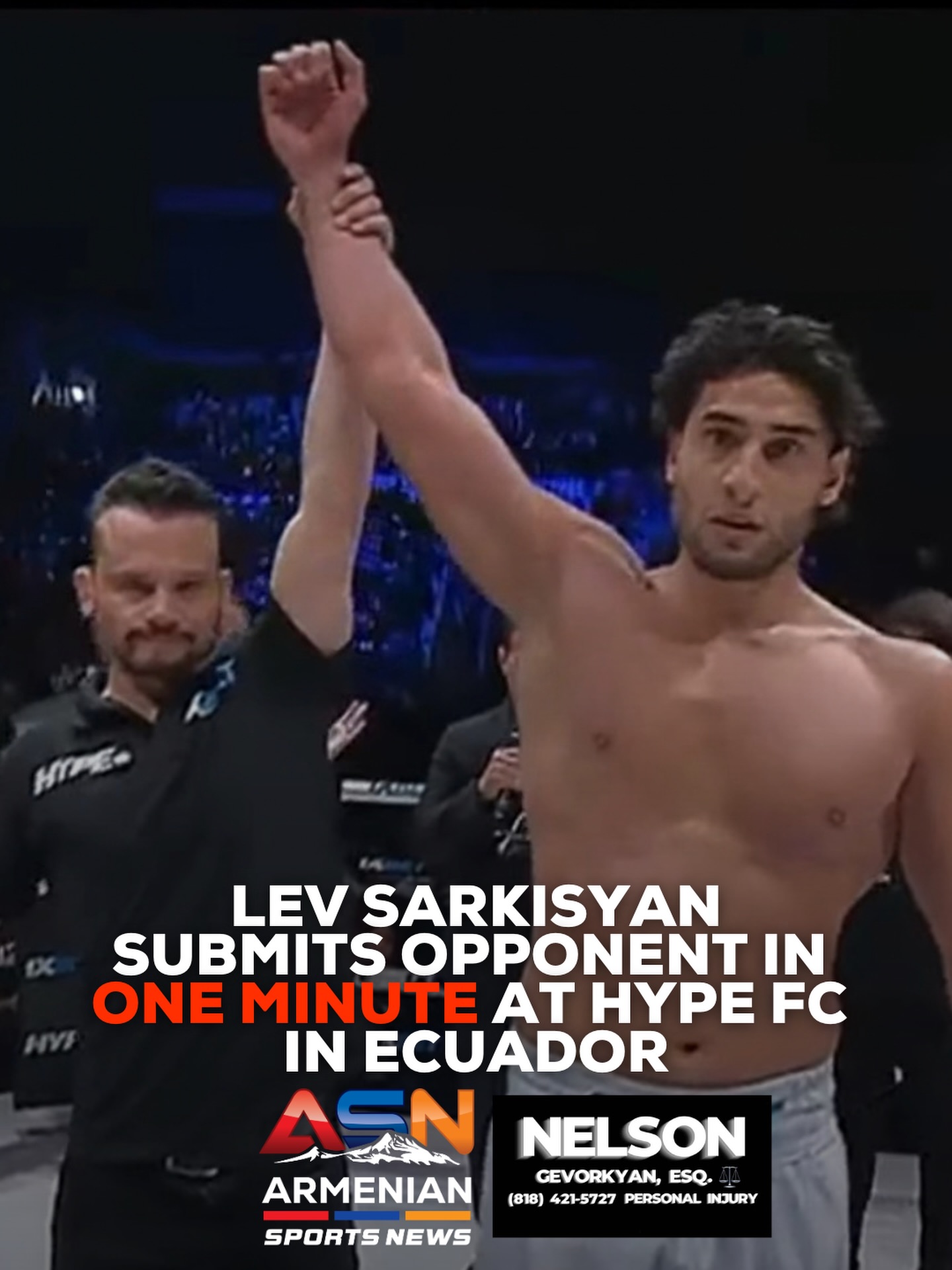 Lev Sarkisyan Dominates with Quick Submission Victory in Ecuador