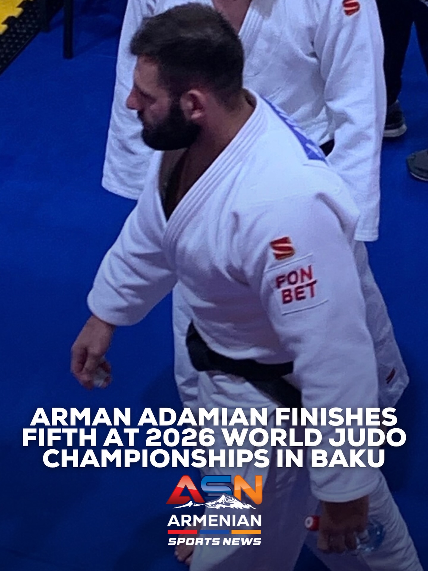Arman Adamian Secures Fifth Place at 2026 World Judo Championships in Baku