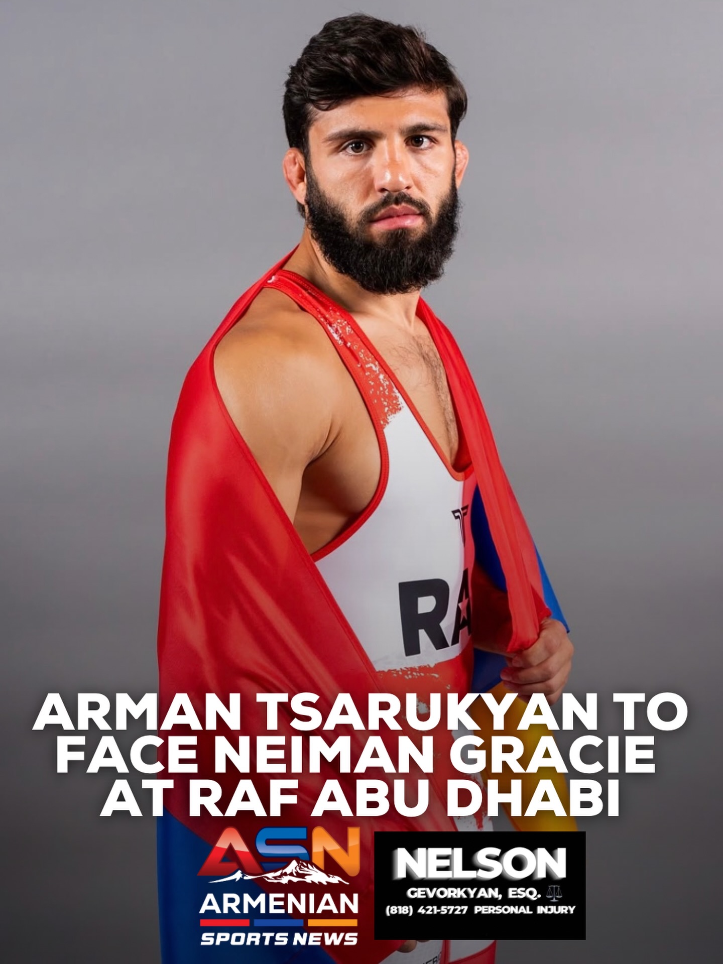 Arman Tsarukyan Set to Compete in Abu Dhabi Wrestling Match Against Neiman Gracie