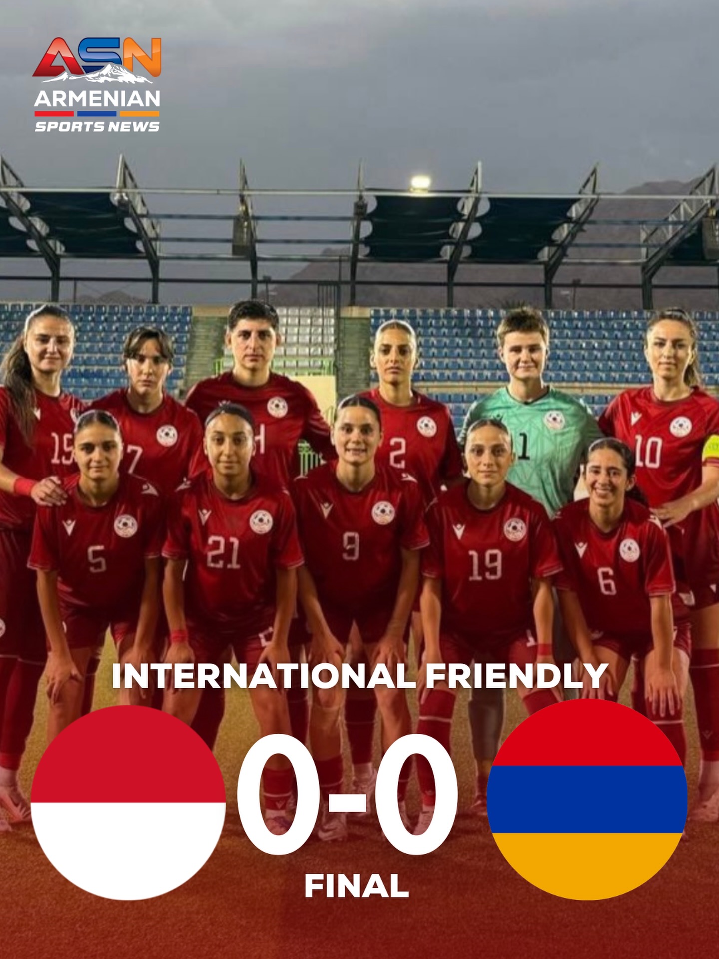 Armenian Women’s National Team Finishes Unbeaten in Jordan Tour