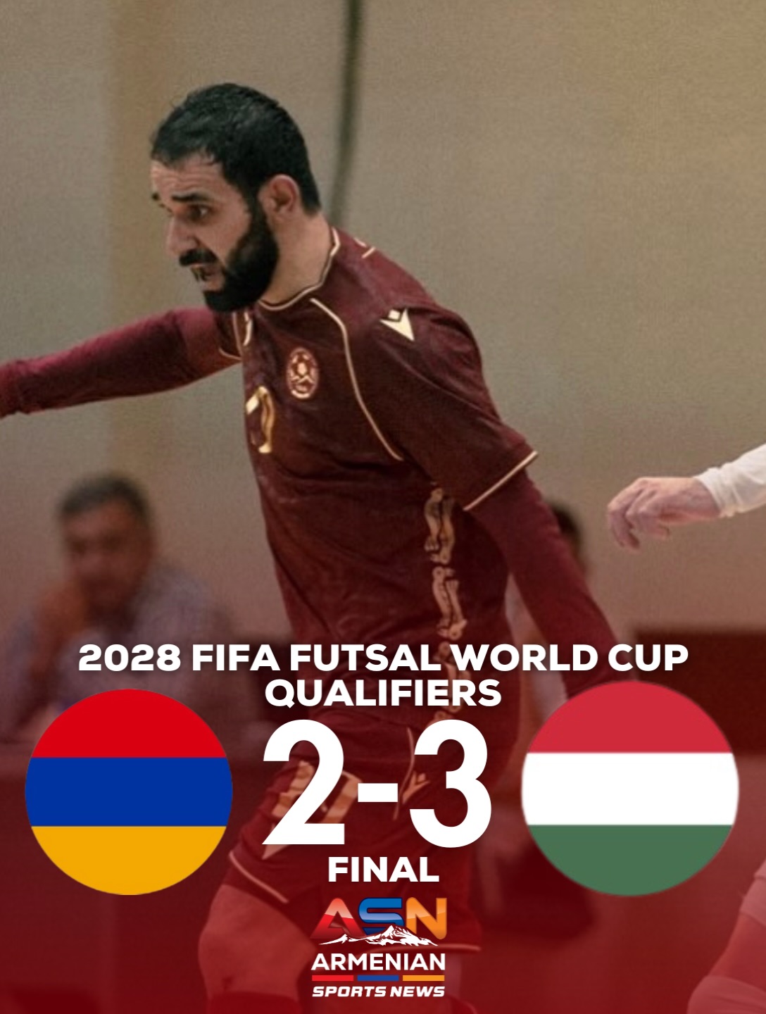 Armenia Falls Short in 2028 FIFA Futsal World Cup Qualifier Against Hungary